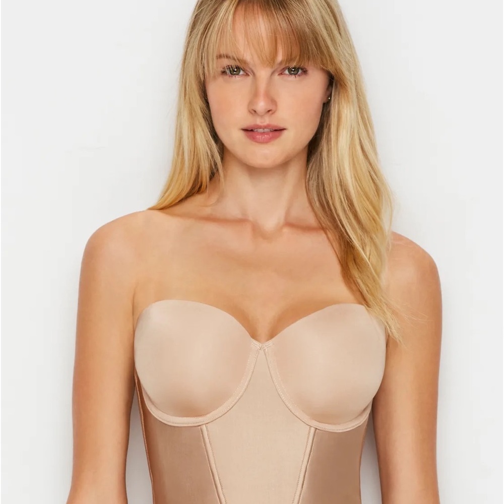 Felina Body Veil Longline Strapless Bra Warm Nude